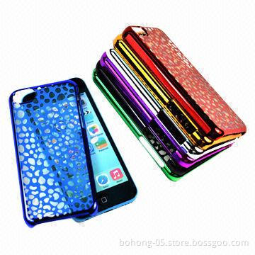 PC Case for iPhone 5C, Electroplating Radium Carved Rose Pattern, Various Colors are Available